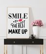 Декор-постер для украшения дома или салона красоты "Smile is the best Make up" (2 размера) 50-31 фото