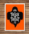Постер на Хелловін "Trick or Treat" з привидом 2 розміри (03299)