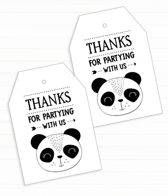 Ярлычки для подарков гостям "Панда" 10 шт (50-66) 50-66 фото