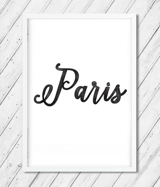 Постер c каліграфічним написом "Paris" (02244) 02244 (A3) фото