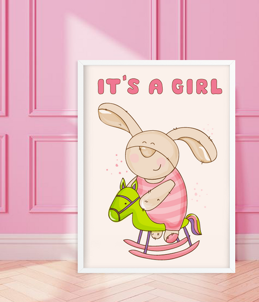 Постер для baby shower "It's a girl" 2 розміри (02780) 02780 фото