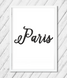 Постер c каллиграфической надписью "Paris" (02244) 02244 (A3) фото 2