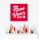 Новогодняя табличка для украшения интерьера дома в скандинавском стиле "Happy New Year 2024" (04176) 04176 фото 1