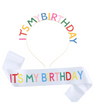Набір для дня народження - обруч та стрічка через плече "It's My Birthday" (50-212)