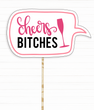 Табличка для фотосессии на девичник "Cheers Bitches" (H019)
