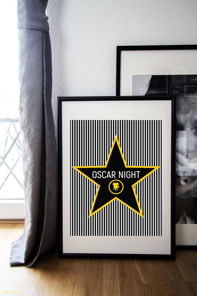 Постер для вечірки у стилі Оскар "Oscar Night" 2 розміри (027162) 027162 фото