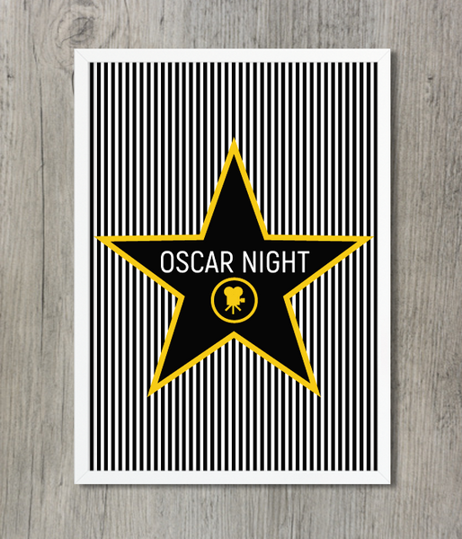 Постер для вечеринки в стиле Оскар "Oscar Night" 2 размера (027162) 027162 фото