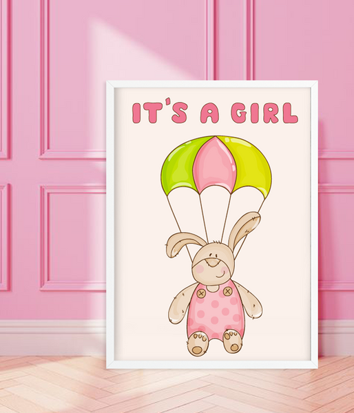 Постер для baby shower "It's a girl" 2 розміри (027801) 027801 фото