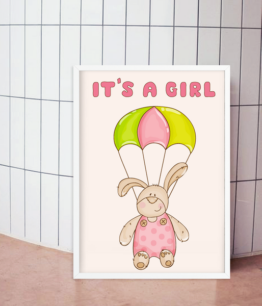 Постер для baby shower "It's a girl" 2 розміри (027801) 027801 фото