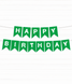 Гирлянда з прапорців "Happy Birthday!" зелена з білими буквами (04523) 04523 фото 2