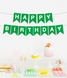 Гирлянда з прапорців "Happy Birthday!" зелена з білими буквами (04523) 04523 фото 3