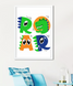 Постер для дитячого свята з динозаврами "ROAR" 2 розміри без рамки (04074) 04074 (A3) фото 1