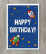 Постер на день народження у стилі Космос "Ракети" 2 розміри (02928) 02928 (A3) фото 2