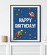 Постер на день народження у стилі Космос "Ракети" 2 розміри (02928) 02928 (A3) фото 1