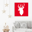 Новогодняя табличка для украшения интерьера дома в скандинавском стиле "Олень" (04171)