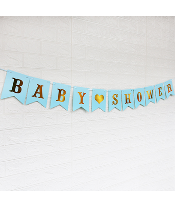 Бумажна гірлянда Baby Shower для хлопчика 2020-04_R222 фото