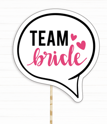 Табличка для фотосесії на дівич-вечір "TEAM BRIDE" (H001) H001 фото