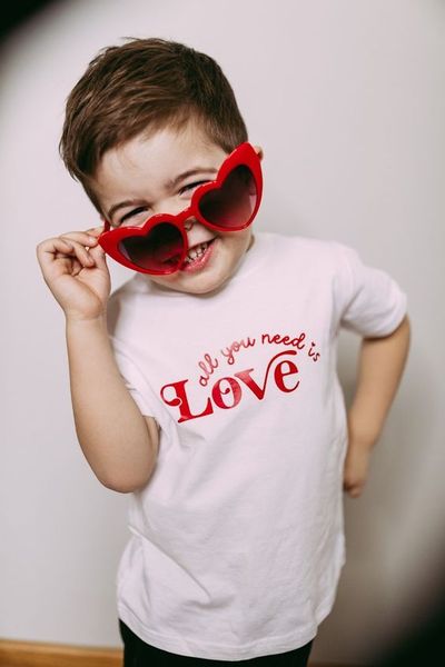 Стильні окуляри з сердечками з червоною оправою (R070620211) R070620211 фото