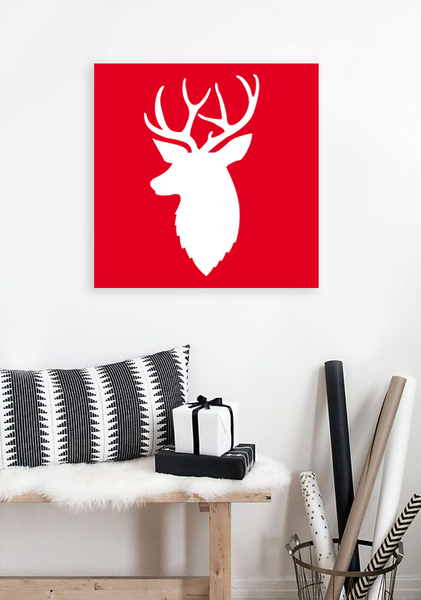 Новогодняя табличка для украшения интерьера дома в скандинавском стиле "Олень" (04171) 04171 фото