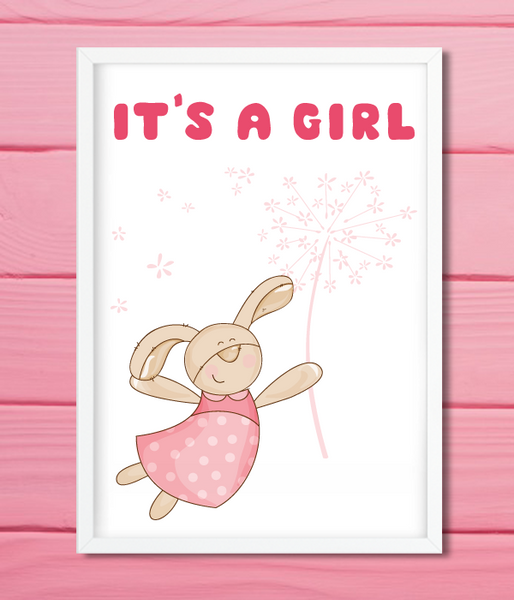 Постер для baby shower It's a girl 2 размера (03092) 03092 фото