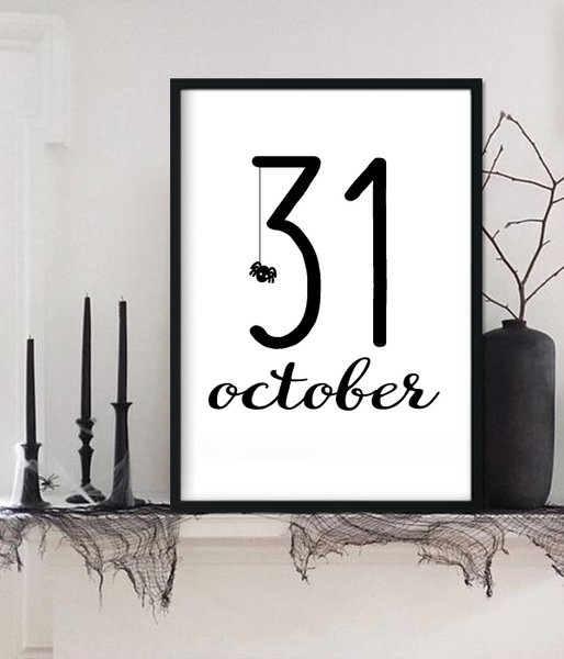Декор-постер на Хелловін "31 жовтня" 2 розміри (01704) 01704 (A3) фото