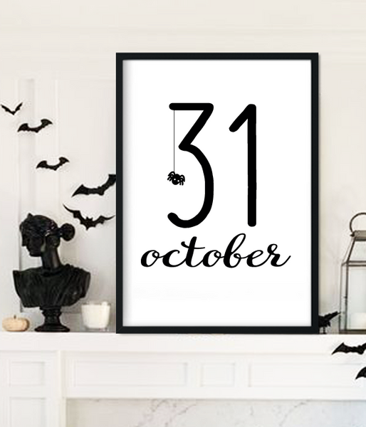 Декор-постер на Хелловін "31 жовтня" 2 розміри (01704) 01704 (A3) фото