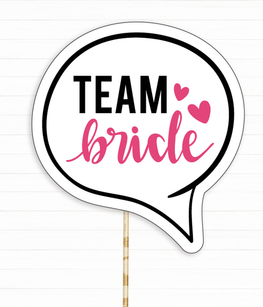 Табличка для фотосессии на девичник "TEAM BRIDE" (H001) H001 фото