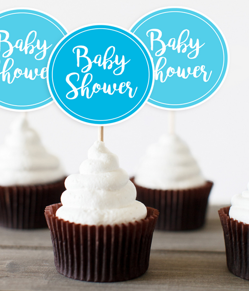 Топперы для капкейков "Baby Shower" для хлопчика 10 шт (030901) 030901 фото
