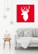 Новогодняя табличка для украшения интерьера дома в скандинавском стиле "Олень" (04171) 04171 фото 4