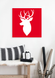 Новогодняя табличка для украшения интерьера дома в скандинавском стиле "Олень" (04171) 04171 фото 2