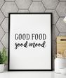 Постер для прикраси кухні "Good Food Good mood" 2 розміри (50-23)