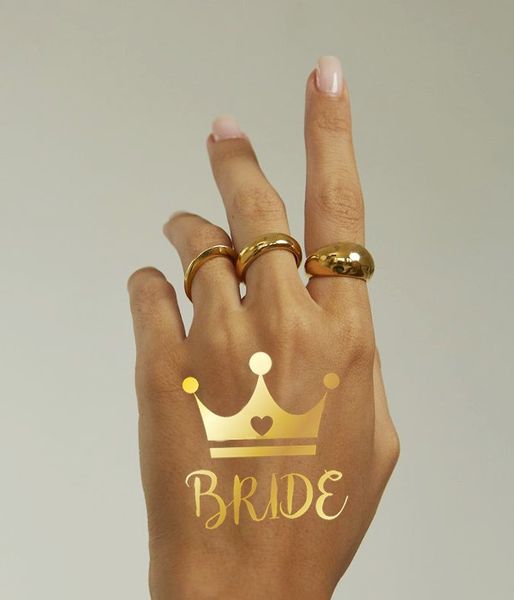 Флеш тату на девичник "Bride" с короной (B502) B502 фото