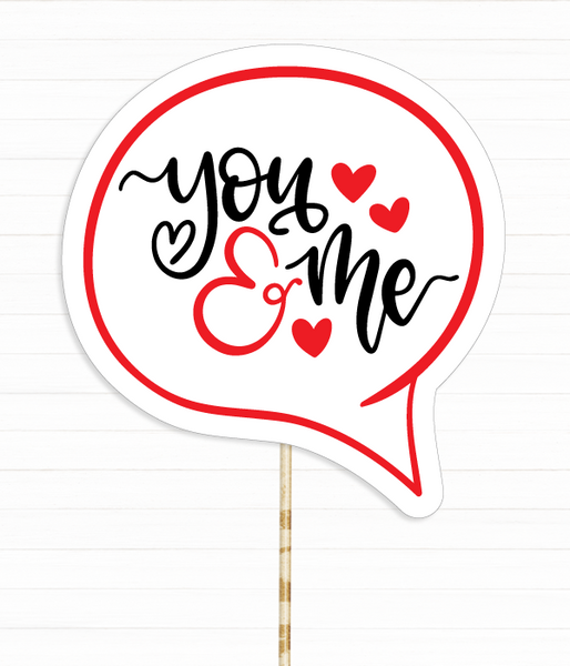 Табличка для фотосесії "You and me!" (06145) 06145 фото