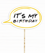 Фотобутафория-табличка для вечеринки в стиле сериала Друзья "It's my Birthday" (F3120)