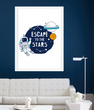 Плакат для свята в стилі Космос Escapr to the Stars 2 розміру (04080)