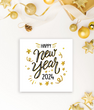 Вітальна новорічна листівка Happy New Year 2024 (40-84)