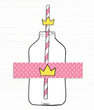 Набір наклейок на пляшки та трубочок "Princess Party" (03348)