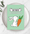 Вітальна листівка з кроликом "Світлого Великодня!" (090561)