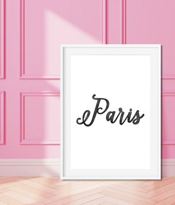 Постер c каллиграфической надписью "Paris" (02244) 02244 фото