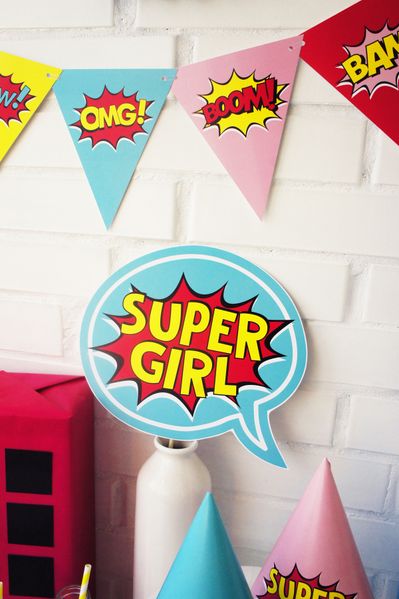 Табличка для фотосессии на праздник девочек-супергероев "Super Girl" (0901) 0901 фото