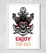 Постер для пиратской вечеринки "Enjoy the sea" 2 размера (02377)