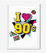 Декор-постер для вечірки в стилі 90-х 2 розміри без рамки (04199) 041991 фото