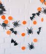Гирлянда бумажная на Хэллоуин "Пауки, летучие мыши и круги" 4 м (H20504)