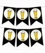 Бумажная гирлянда для украшения пивной вечеринки "Beer" 8 флажков (05001)