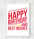 Декор-постер для украшения дня рождения "Happy Birthday and best wishes" 2 размера (02659) 02659 фото 2
