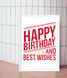 Декор-постер для прикраси дня народження "Happy Birthday and best wishes" 2 розміри (02659) 02659 фото 1