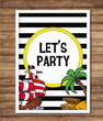 Постер для пиратской вечеринки "Let's party" 2 размера (02842)