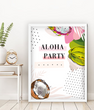 Декор-постер для гавайской вечеринки "Aloha Party" 2 размера без рамки (04081)
