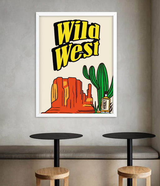 Постер для вечірки вестерн "Wild West" 2 розміри без рамки (W6092) W6092 фото