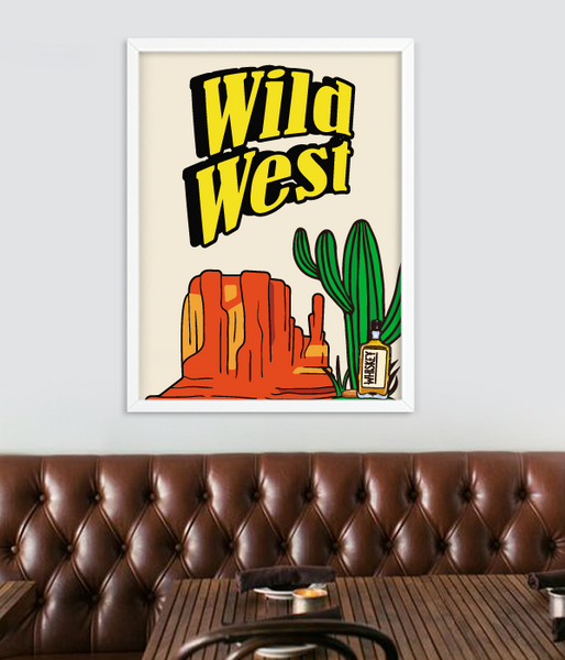 Постер для вечеринки вестерн "Wild West" 2 размера без рамки (W6092) W6092 фото